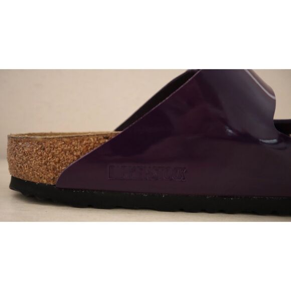 Birkenstock Women's Sz 10 Acai Purple Patent Leather Arizona Birko-Flor Sandals - Picture 10 of 14
